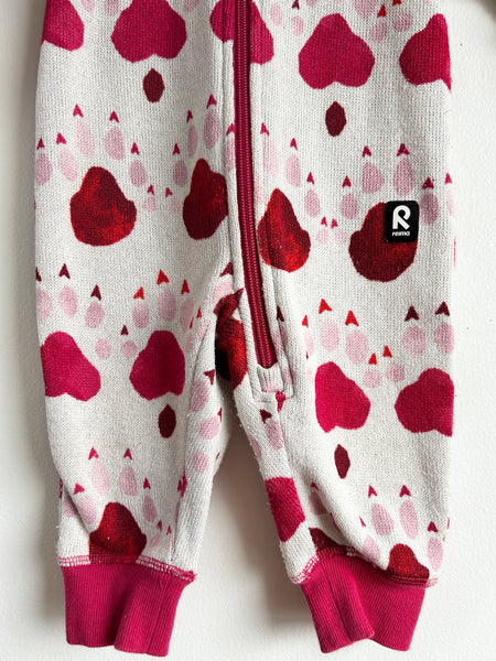 Reima Red and Pink Outdoor Baselayer Romper • 6-12 months (74cm)