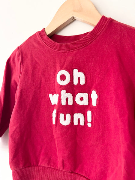 Petit Lem Oh What Fun Red Sweatshirt • 2-3 years *