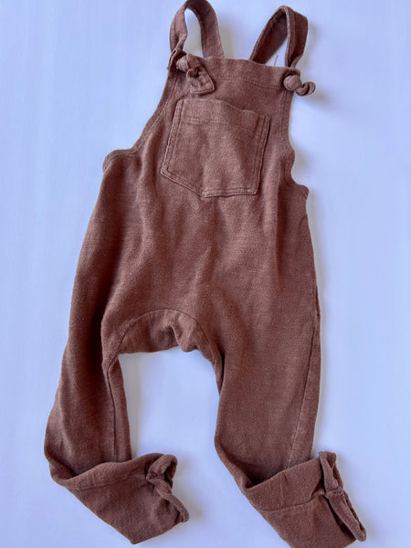 Mini Mioche Brown Cotton Overalls • 12-18 months