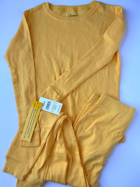 NEW Leveret Yellow Cotton Pyjamas 2pc • 8-10 years