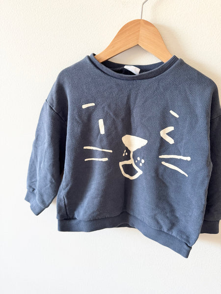 Zara Face Sweatshirt • 2-3 years