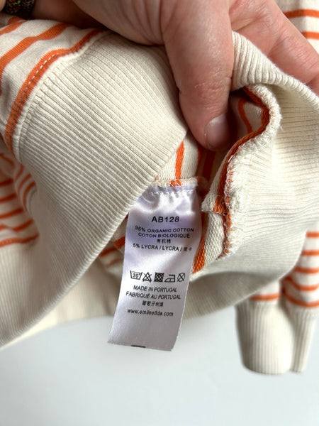 Emile et Ida Orange Striped Sweatshirt • 9-11 years