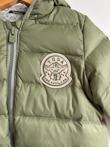 NEW Gap x Disney Yoda Down Hooded Jacket • 18-24 months