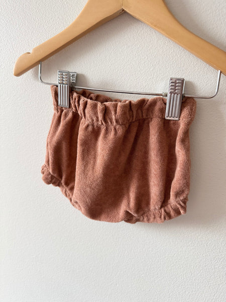 Emilie et Ida Brown Terry Shorties • 6-12 months