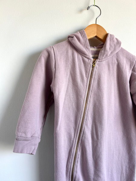 Mini Mioche Lilac Hooded Zip Romper • 3-4 years
