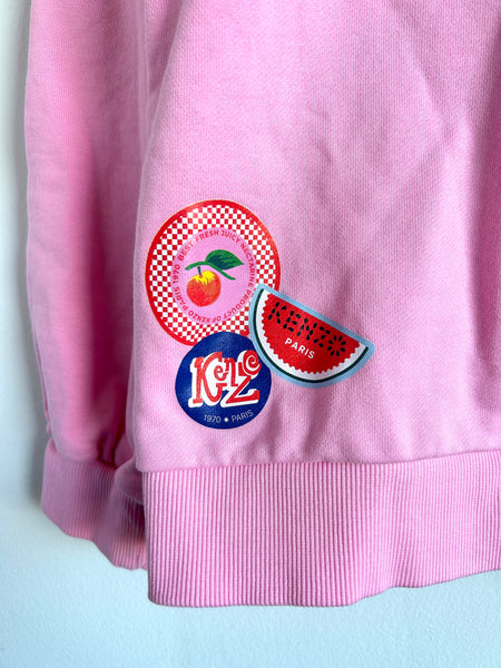 Kenzo Kids Zip Up Pink Cherry Hoodie • 11-14 years