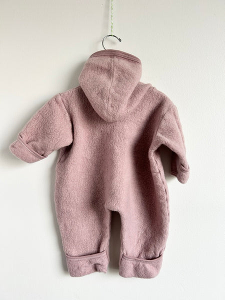 PLAY Engel Wool Pink Button Romper • 3-6 months
