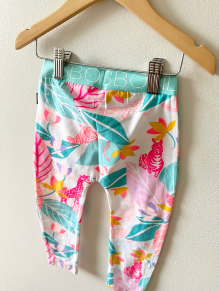 NEW Bonds Floral Leggings with Blue Waistband • 18-24 months