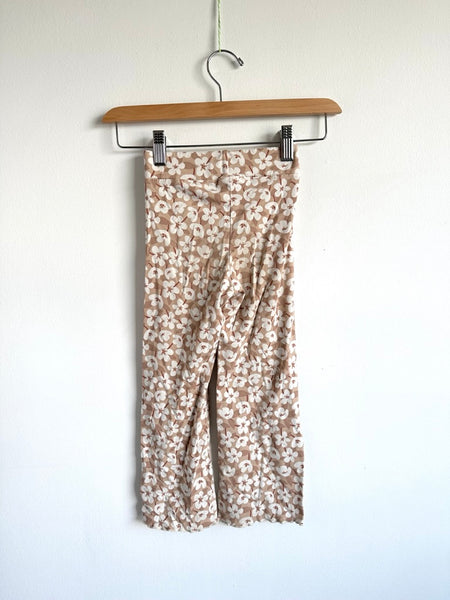 Jax and Lennon Brown Wide Leg Floral Pants • 4-5 years