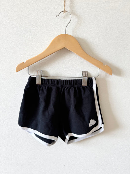 Whistle and Flute Black Track Shorts • 5-7 years