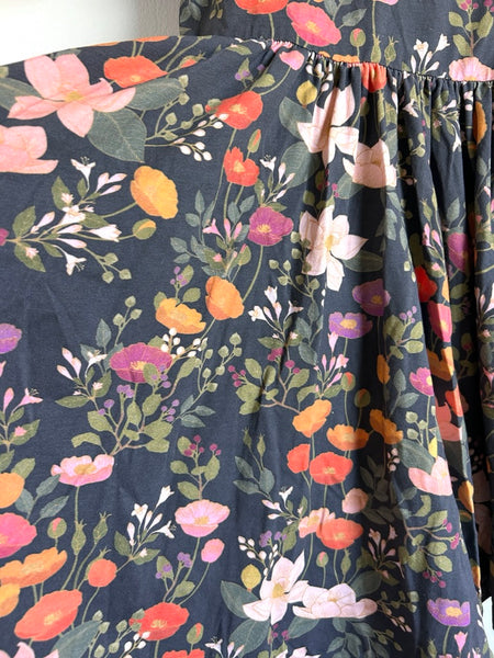 Alice and Ames Blue Floral Short Sleeve Ballet Dress • 7-8 years