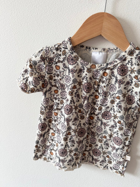Jax and Lennon Floral Lettuce Hem T-Shirt • 6-12 months