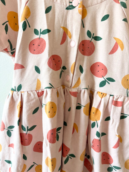 Hanna Andersson Citrus Fruits Short Sleeve Dress • 7-9 years