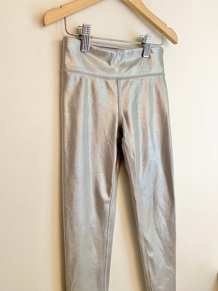 Gap Silver Metallic Leggings • Small (5-7 years)