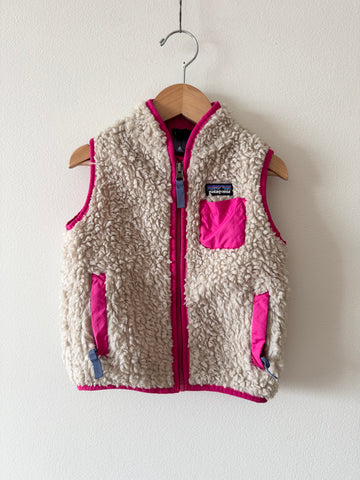 Patagonia Pink and Cream Retropile Vest • 2 years