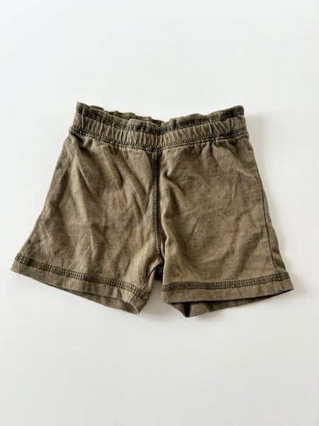 Mini Mioche Teeny Brown Cotton Shorts • 3-6 months *