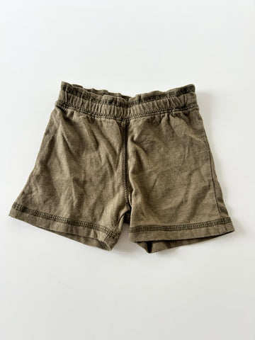 Mini Mioche Teeny Brown Cotton Shorts • 3-6 months *