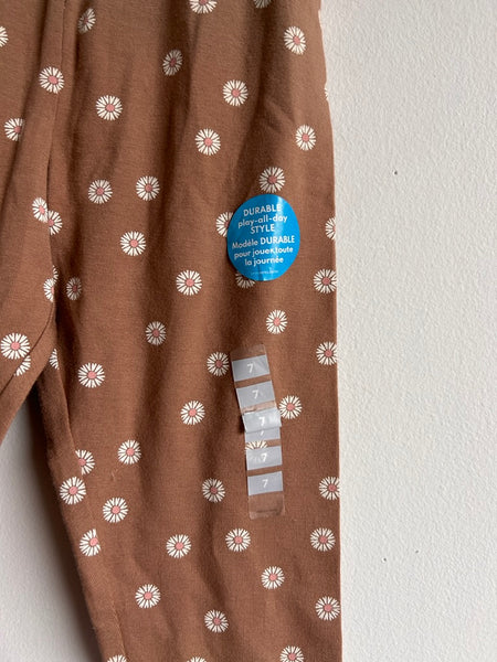 NEW Carter's Brown Floral Print Leggings • 7 years