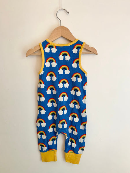 Maxomorra Rainbow Overalls • 3-6 months