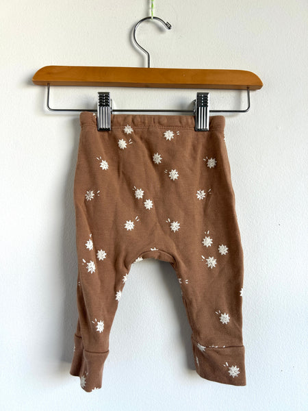 Quincy Mae Brown White Shooting Star Joggers • 6-12 months