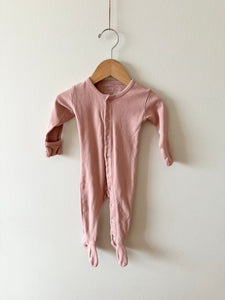 L'oved Baby Pink Cotton Sleeper • 3-6 months