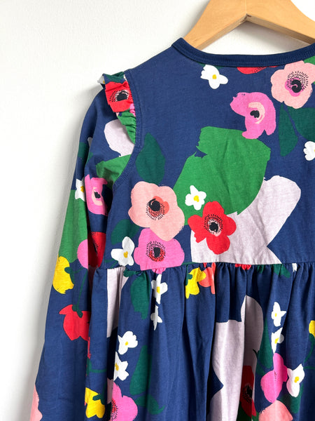 Tea Collection Long Sleeve Blue Floral Dress • 7-9 years