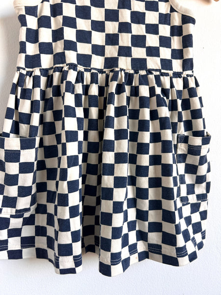 Hanna Andersson Cotton Floral Dress with Striped Sleeves • 5 years (110cm)