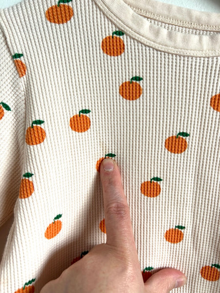 Tiny Cottons Oranges Waffle Long Sleeve Top • 4 years