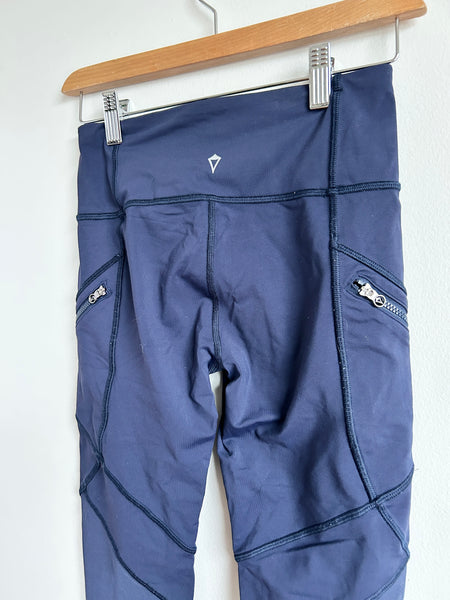 Iviva Blue Yoga Pants with Mesh • 10-12 years