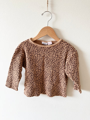 Zara Waffle Long Sleeve Top • 6-12 months