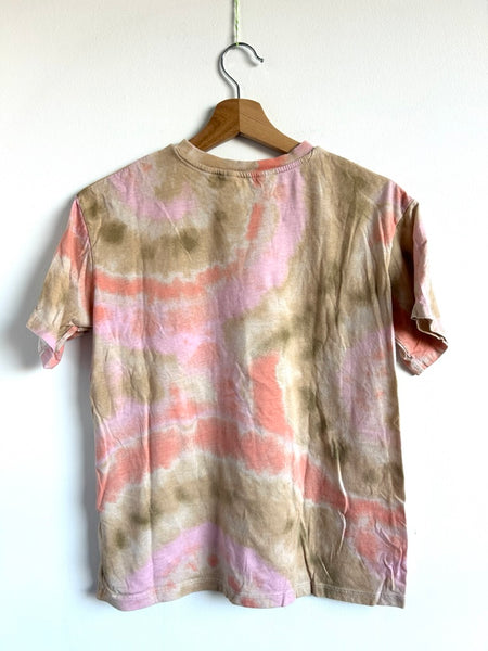 H&M x Peanuts Pink and Brown Tie Dye Snoopy T-Shirt • 10-12 years