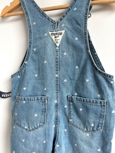 NEW OshKosh Heart Denim Overalls • 2-3 years