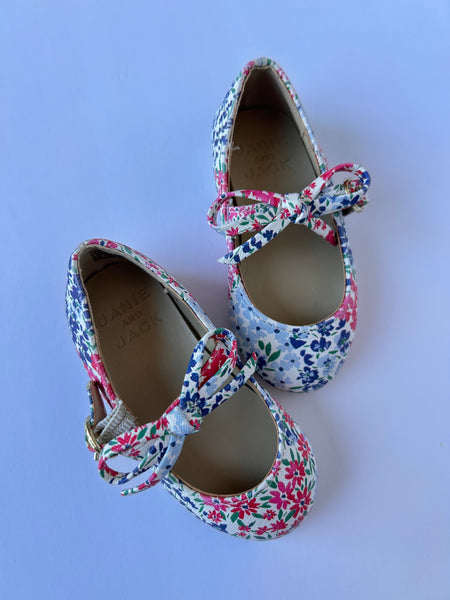NEW Janie and Jack Tiny Floral Flats • 4c