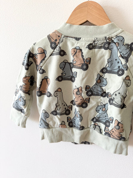 Huxbaby Dino Scootering Button Sweater • 12-18 months