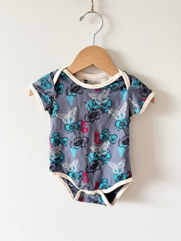 Pact Organic Blue Butterfly Onesie • 6-12 months