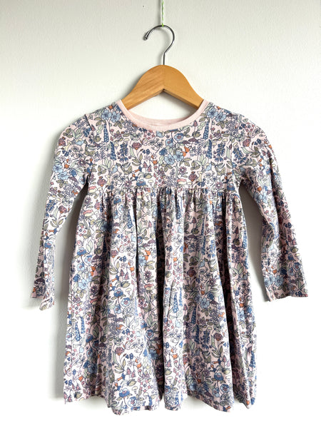 Next Long Sleeve Cotton Woodland Friends Dress • 2-3 years