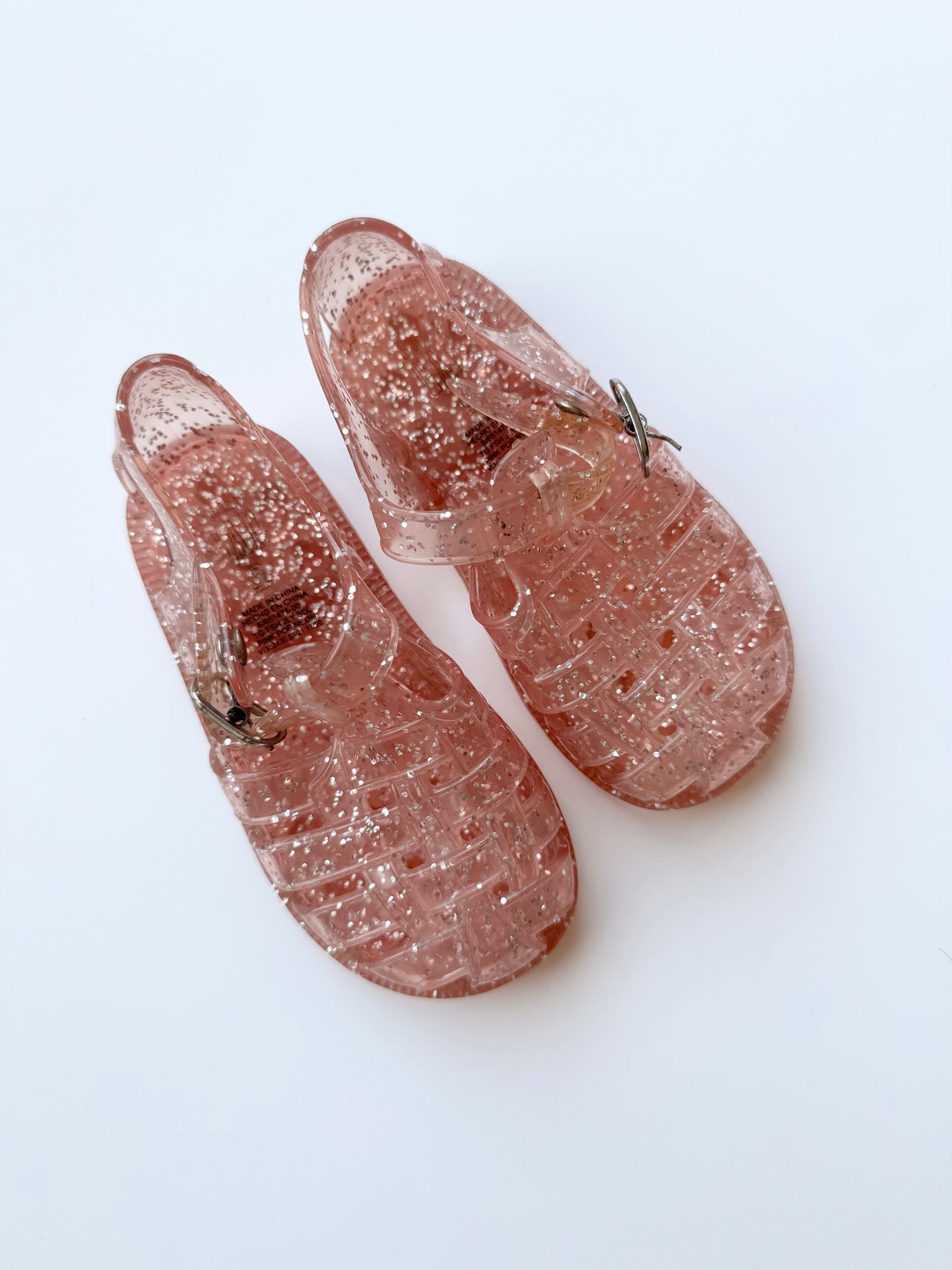 Gap Pink Sparkly Jelly Sandals • 6c