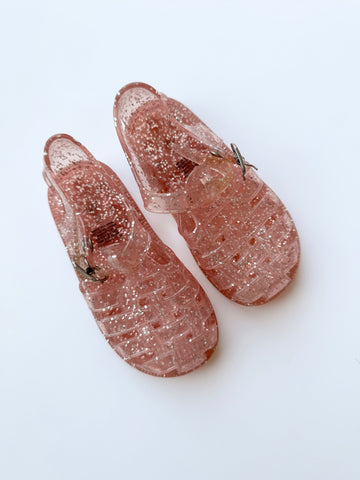 Gap Pink Sparkly Jelly Sandals • 6c