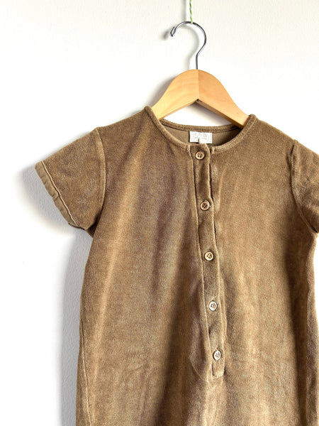 The Simple Folk Brown Terry Shorty Romper • 4-6 years