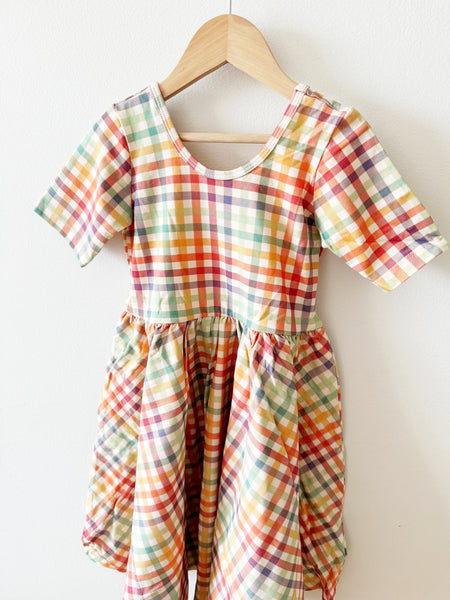 NEW Alice and Ames Summer Plaid Short Sleeve Dress • 7 years