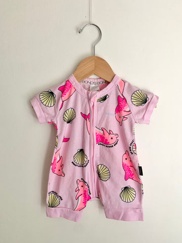 Bonds Pink Shorty Wondersuit • 0-3 months
