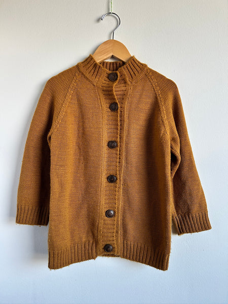 Nooks Merino Wool Yellow-y Brown Cardigan • 6-7 years (approx)