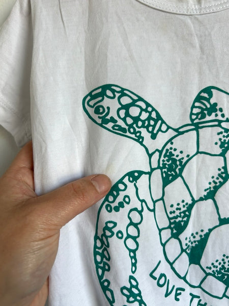 Bonds Love The Reef Turtle White Tee • 18-24 months