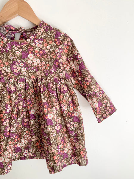 Nest and Nurture Purple Floral Dress • 2 years