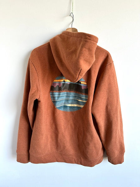 Patagonia Orange Zip Up Hoodie • Women's Large/Men's Medium