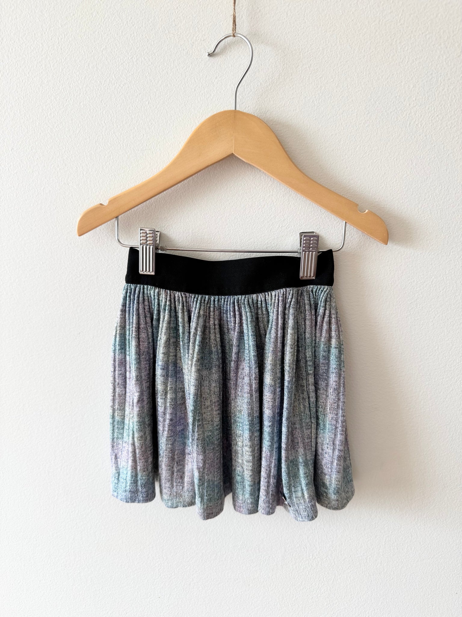 Deux Par Deux Blue Metallic Pleated Skirt • 5-6 years