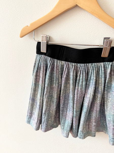 Deux Par Deux Blue Metallic Pleated Skirt • 5-6 years