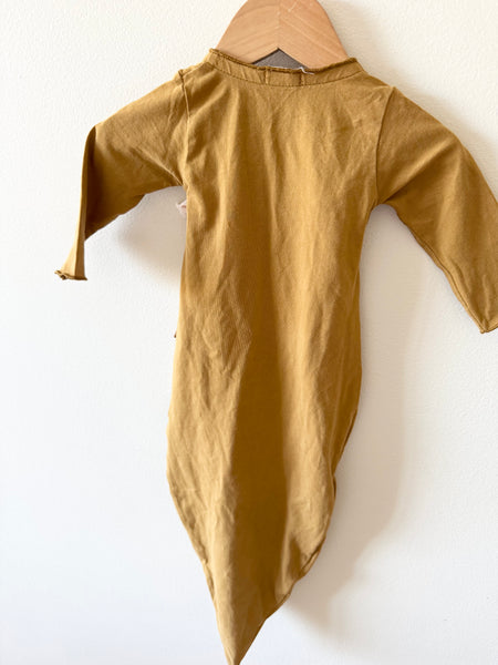 Kidwild Mustard Knot Gown • 0-3 months