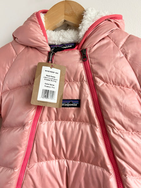NEW Patagonia Light Pink Down Bunting Suit • 6-12 months (fits big)