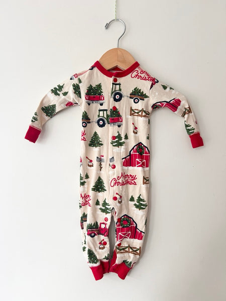 Little Blue House Holiday Truck Romper • 3-6 months *